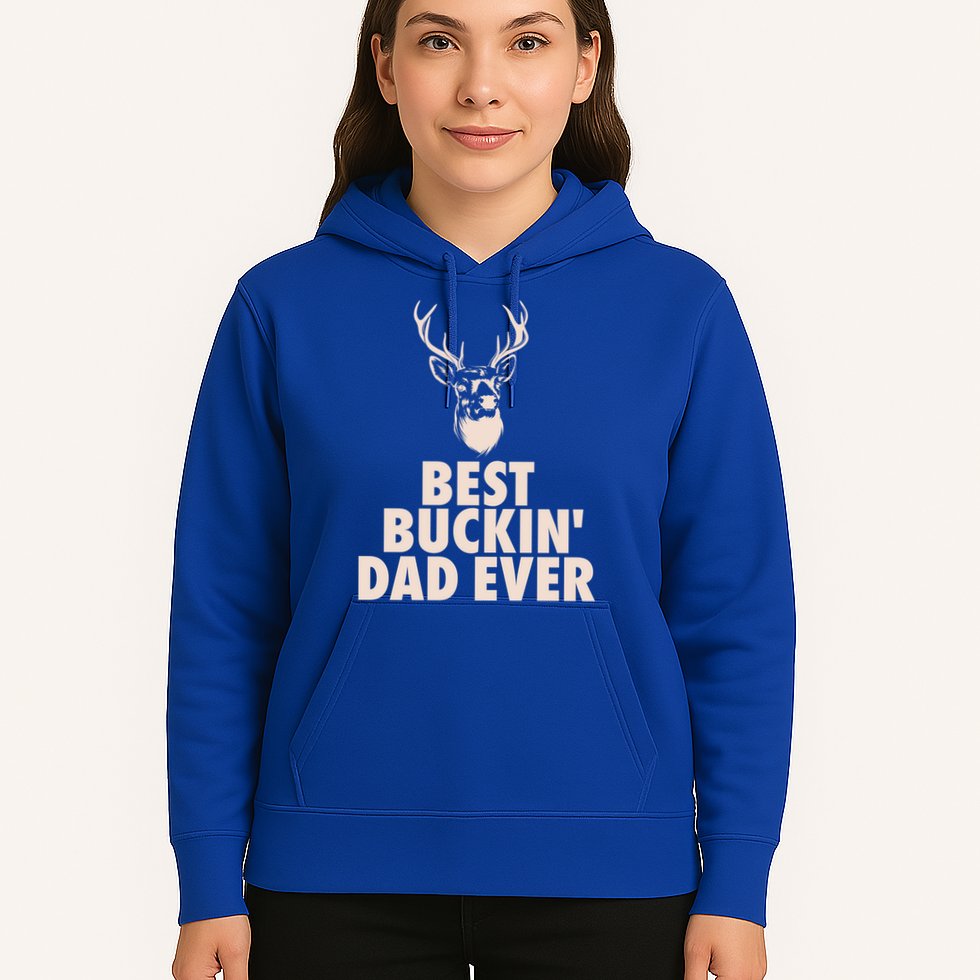Fathers Day Christmas Funny Gift Hunting Dad Best Buckin Dad Ever Cool Gift Hoodie