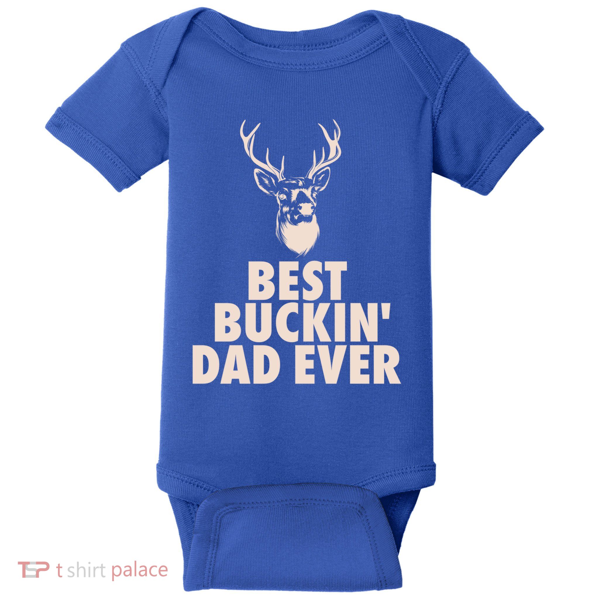 Fathers Day Christmas Funny Gift Hunting Dad Best Buckin Dad Ever Cool Gift Baby Bodysuit
