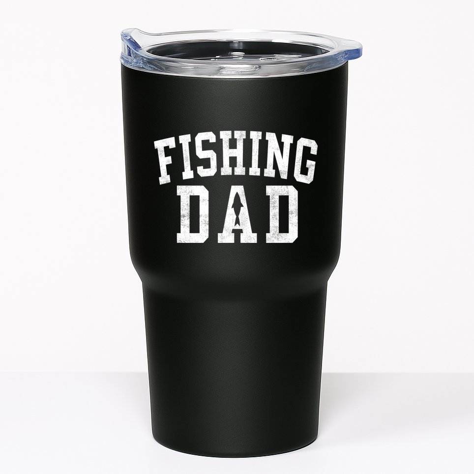 Fishing Dad Classic Bold Font FatherS Day Daddy Tumbler