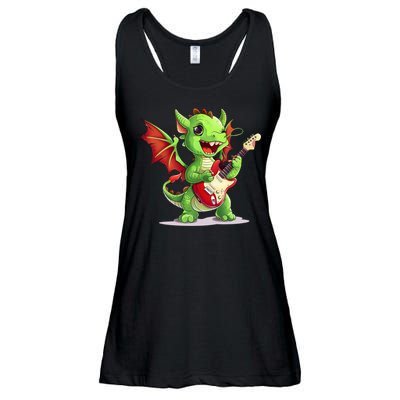 Fun Dragon Costume For Guitarists And Electric Guitar Lovers Ladies Essential Flowy Tank
