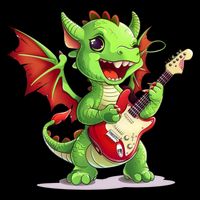 Fun Dragon Costume For Guitarists And Electric Guitar Lovers 16 in Basic Backpack