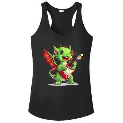 Fun Dragon Costume For Guitarists And Electric Guitar Lovers Ladies PosiCharge Competitor Racerback Tank