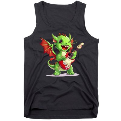 Fun Dragon Costume For Guitarists And Electric Guitar Lovers Tank Top