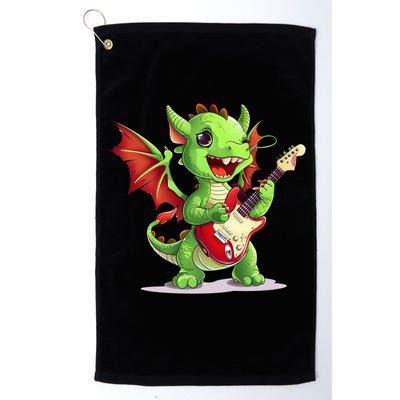 Fun Dragon Costume For Guitarists And Electric Guitar Lovers Golf Towel