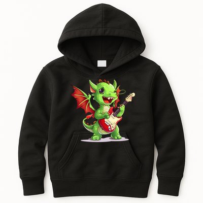 Fun Dragon Costume For Guitarists And Electric Guitar Lovers Kids Hoodie