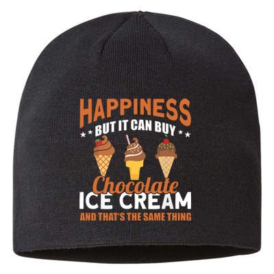 Frozen Dessert Chocolate Lover Funny Ice Cream Sustainable Beanie