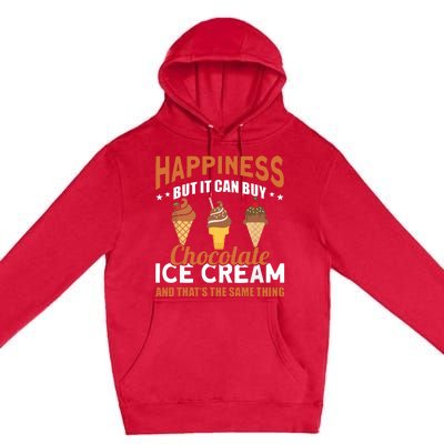 Frozen Dessert Chocolate Lover Funny Ice Cream Premium Pullover Hoodie