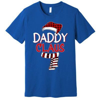 Funny Dad Christmas Santa Claus Red Plaid Gift Daddy Claus Gift Premium T-Shirt