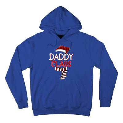 Funny Dad Christmas Santa Claus Red Plaid Gift Daddy Claus Gift Tall Hoodie