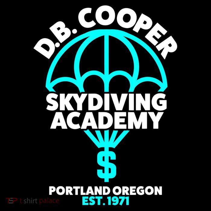 Funny D.B. Cooper Shirt DB Cooper Skydiving Academy Flexfit Unipanel Trucker Cap