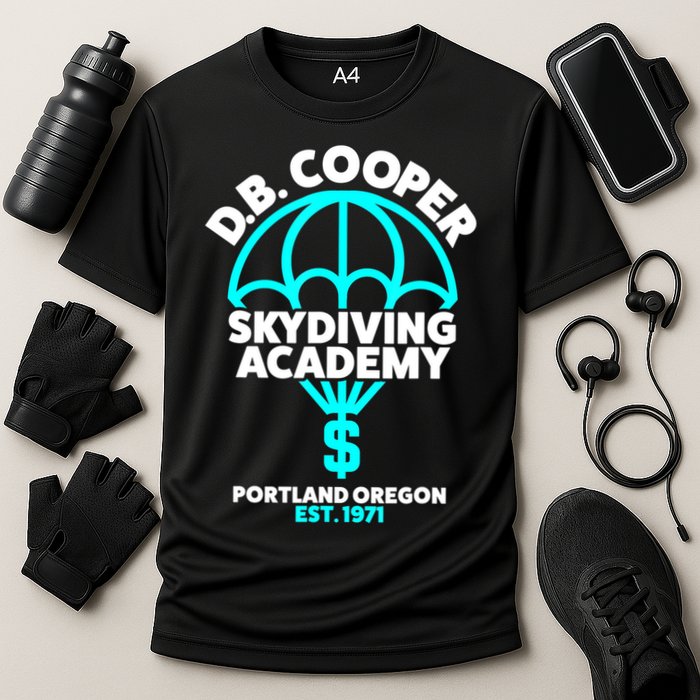 Funny D.B. Cooper Shirt DB Cooper Skydiving Academy Performance Shirt