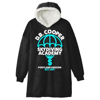 Funny D.B. Cooper Shirt DB Cooper Skydiving Academy Hooded Wearable Blanket