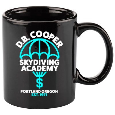 Funny D.B. Cooper Shirt DB Cooper Skydiving Academy 11oz C Handle Ceramic Mug