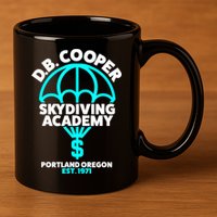 Funny D.B. Cooper Shirt DB Cooper Skydiving Academy 11oz C Handle Ceramic Mug