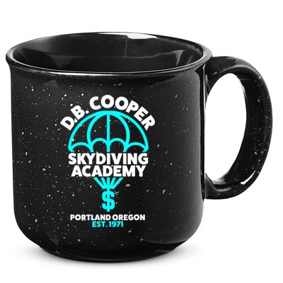 Funny D.B. Cooper Shirt DB Cooper Skydiving Academy 15oz Campfire Ceramic Mug
