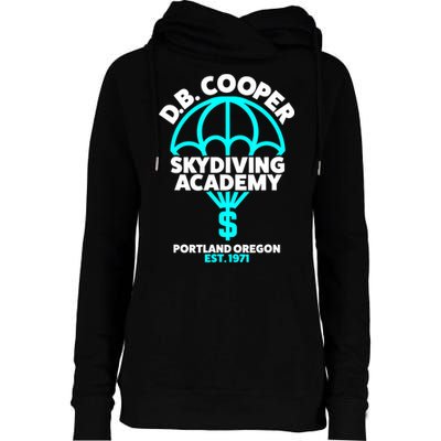Funny D.B. Cooper Shirt DB Cooper Skydiving Academy Womens Funnel Neck Pullover Hood