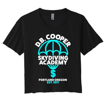 Funny D.B. Cooper Shirt DB Cooper Skydiving Academy Crop Top