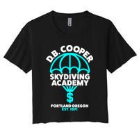 Funny D.B. Cooper Shirt DB Cooper Skydiving Academy Crop Top