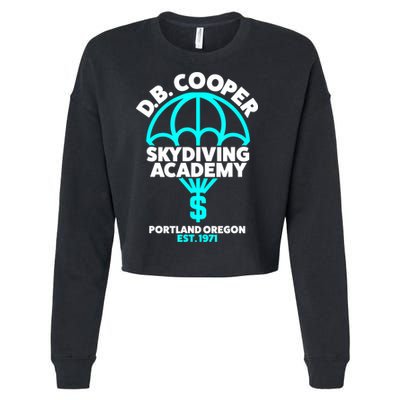 Funny D.B. Cooper Shirt DB Cooper Skydiving Academy Cropped Pullover Crew