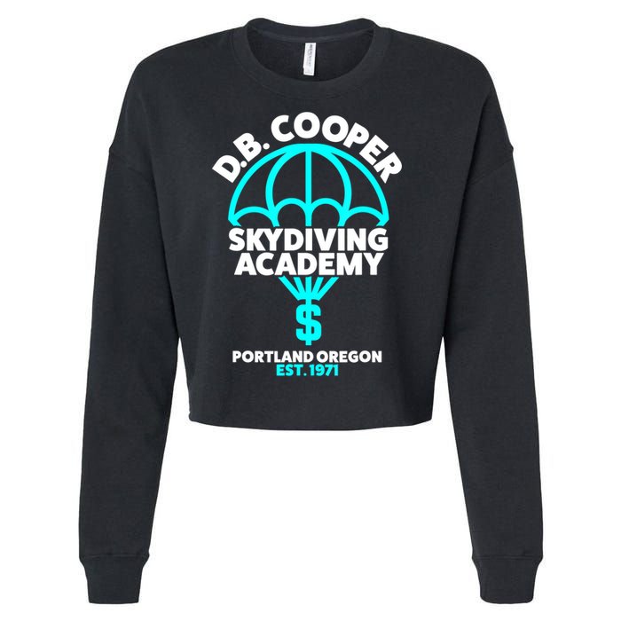 Funny D.B. Cooper Shirt DB Cooper Skydiving Academy Cropped Pullover Crew