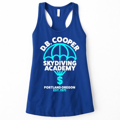 Funny D.B. Cooper Shirt DB Cooper Skydiving Academy Womens Tank Top