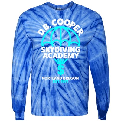 Funny D.B. Cooper Shirt DB Cooper Skydiving Academy Tie-Dye Long Sleeve Shirt
