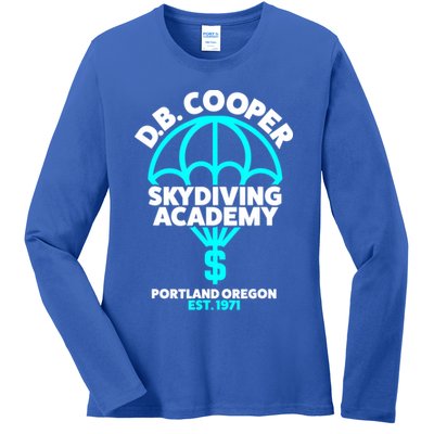 Funny D.B. Cooper Shirt DB Cooper Skydiving Academy Ladies Long Sleeve Shirt