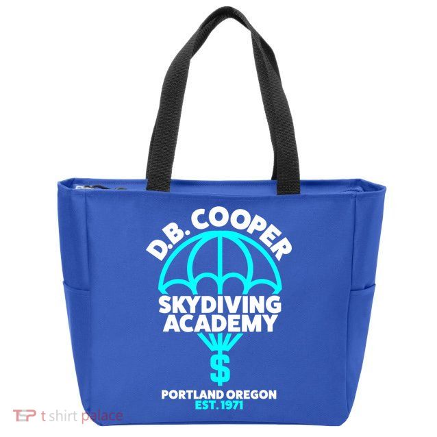 Funny D.B. Cooper Shirt DB Cooper Skydiving Academy Zip Tote Bag