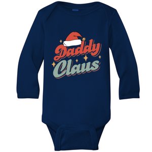 Funny Daddy Christmas Santa Claus Red Plaid Xmas Daddy Claus Cute Gift Baby Long Sleeve Bodysuit