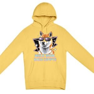 Funny Doge Crypto Meme Shiba Inu Government Efficiency Premium Pullover Hoodie