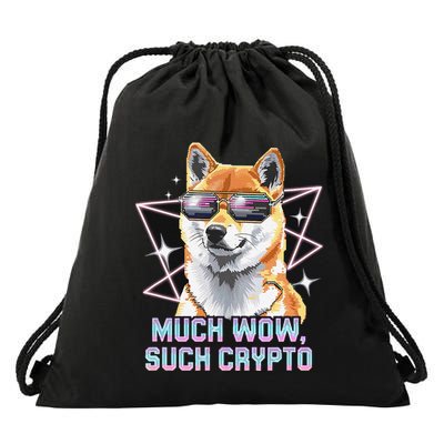 Funny Doge Crypto Meme Shiba Inu Government Efficiency Drawstring Bag
