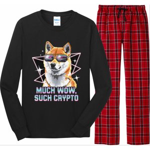 Funny Doge Crypto Meme Shiba Inu Government Efficiency Long Sleeve Pajama Set