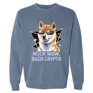 Funny Doge Crypto Meme Shiba Inu Government Efficiency Garment-Dyed Sweatshirt