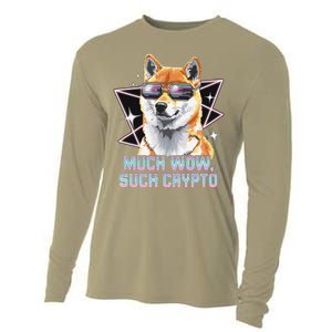 Funny Doge Crypto Meme Shiba Inu Government Efficiency Cooling Performance Long Sleeve Crew