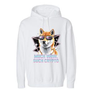 Funny Doge Crypto Meme Shiba Inu Government Efficiency Garment-Dyed Fleece Hoodie