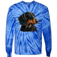 Funny Dachshund Cute Weiner Dog Gift Tie-Dye Long Sleeve Shirt