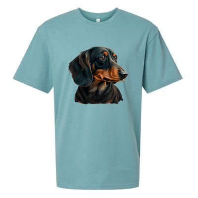 Funny Dachshund Cute Weiner Dog Gift Sueded Cloud Jersey T-Shirt