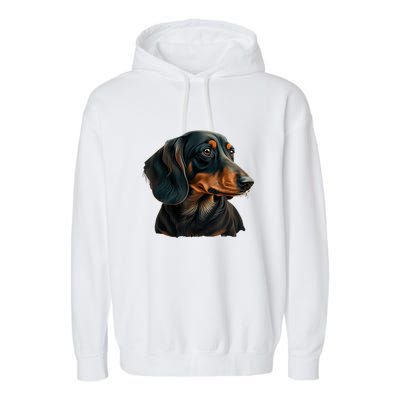 Funny Dachshund Cute Weiner Dog Gift Garment-Dyed Fleece Hoodie