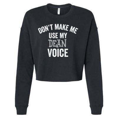Funny Dean College University Department Promotion Gift Cropped Pullover Crew