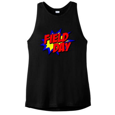 Field Day Comic Book Gift Ladies PosiCharge Tri-Blend Wicking Tank