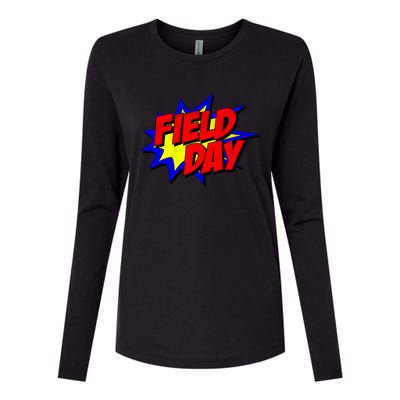 Field Day Comic Book Gift Womens Cotton Relaxed Long Sleeve T-Shirt