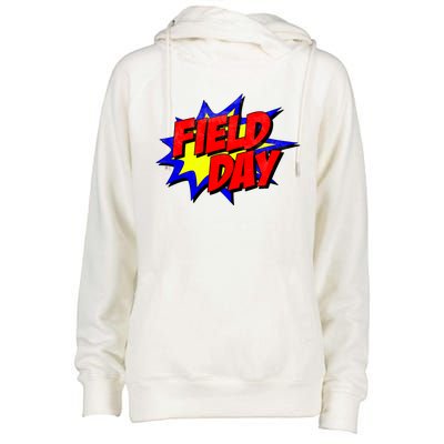 Field Day Comic Book Gift Womens Funnel Neck Pullover Hood