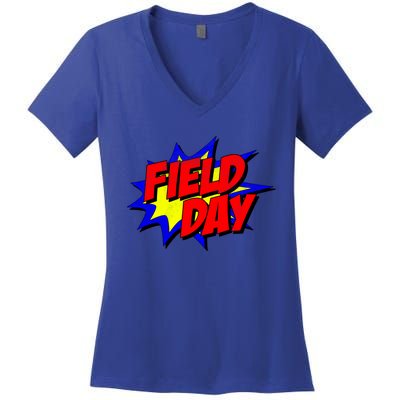 Field Day Comic Book Gift Women's V-Neck T-Shirt