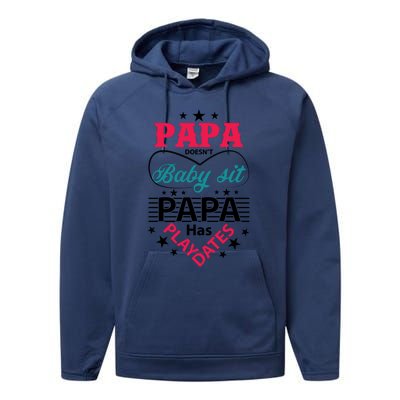 Fathers Day Cute Quote T Performance Fleece Hoodie