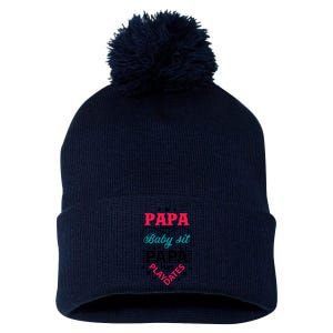 Fathers Day Cute Quote T Pom Pom 12in Knit Beanie