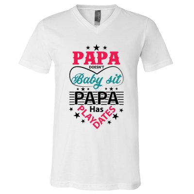 Fathers Day Cute Quote T V-Neck T-Shirt