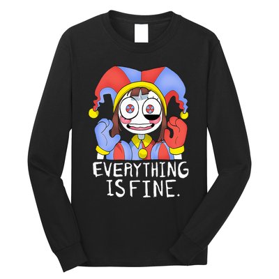 Funny digital circus pomni everything is fine  Long Sleeve Shirt