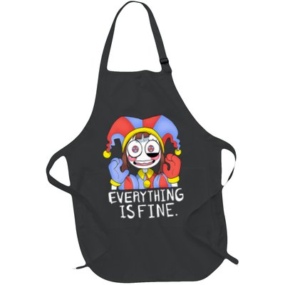 Funny digital circus pomni everything is fine  Full-Length Apron With Pockets
