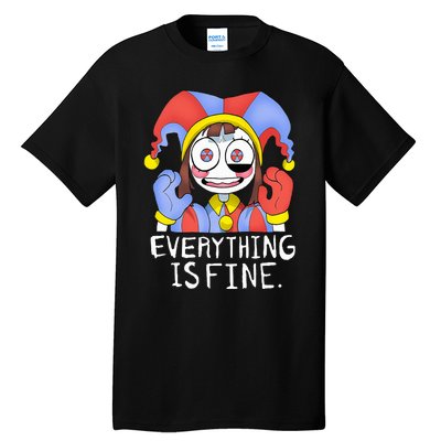 Funny digital circus pomni everything is fine  Tall T-Shirt