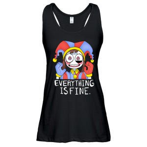 Funny digital circus pomni everything is fine  Ladies Essential Flowy Tank